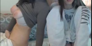 2 teen sisters naked on webcam together Porn Videos