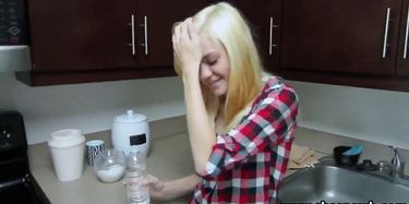 Skinny blonde teen Chloe Foster POV homemade sex