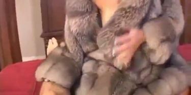 Classy pissfetish lesbians ruin a fur coat