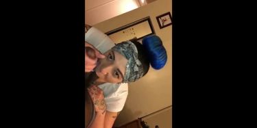 Tattooed Brunette Lady Gives Sloppy Blowjob to Fleshy Dick in POV
