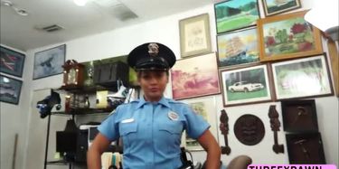 Prison double pussy fuck with horny police woman
