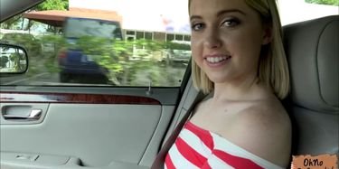 Naked Teen Babe Rammed Hard In the Car by a Huge Cock